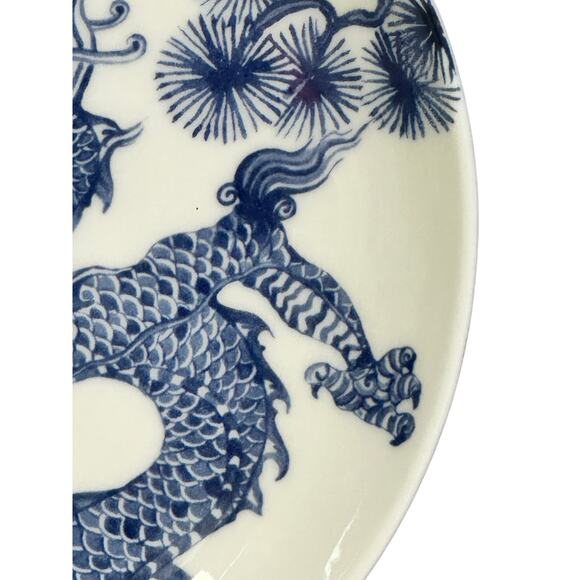 WIlliams Sonoma Korean Table Blue and White Dragon 9" Salad Plate-Rare - Picture 5 of 8